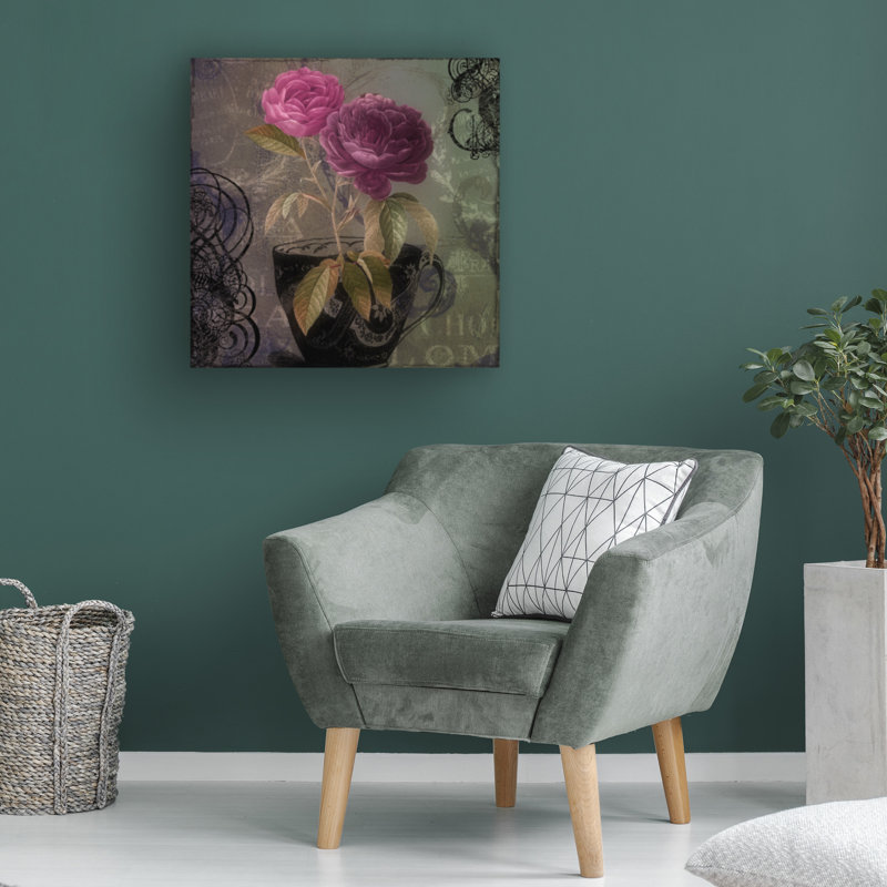 Art sur toile «Bachelor Sasha Tea and Roses I», H 24 po x l 24 po
