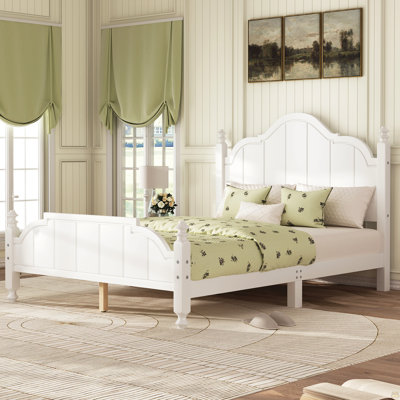 Full Size Bed Frame With Headboard, Wooden Bed Frame With Slats Support