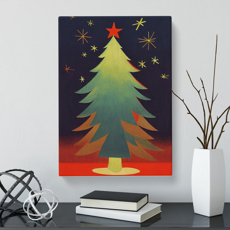 Christmas Tree Design - Wrapped Canvas, 50cm H x 35cm W x 3cm D