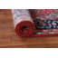 Tapis rouge / ivoire / bleu / bleu marine en laine noué à la main de conception unique 3 pi 11 po x 5 pi 10 po Sarouk