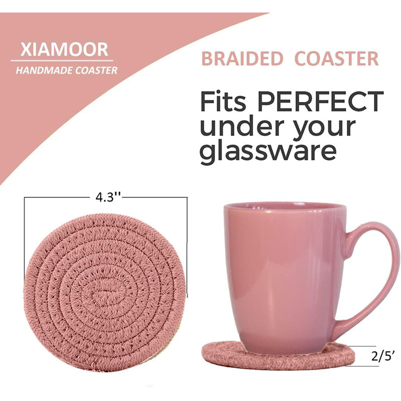 Cotton Round 6 Piece Coaster Set