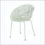 Chaise de salle à manger en plastique à motif de losanges perforés (ensemble de 2)