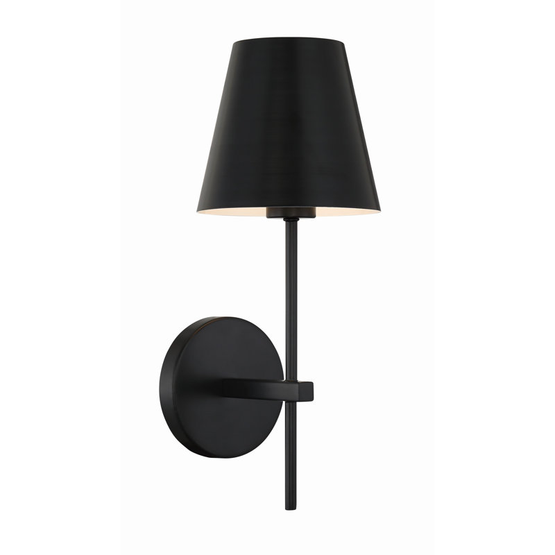 Coverton 1 Light Vibrant Gold Wall Mount, Black