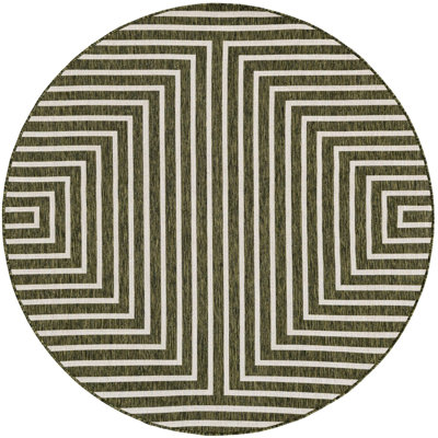 Tapis contemporain Nykeia de couleur verte