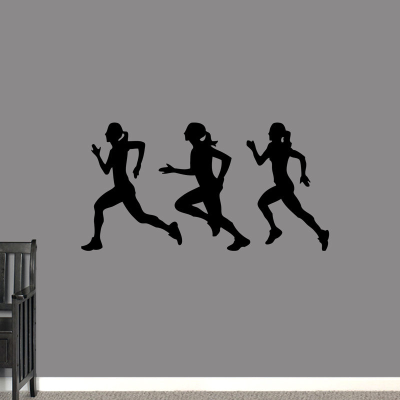 Décalcomanie murale ensemble de filles, Noir
