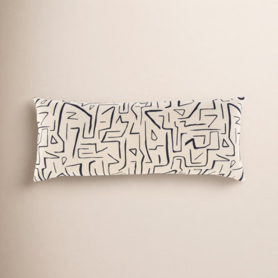 Upton Abstract Cotton Reversible Throw Pillow