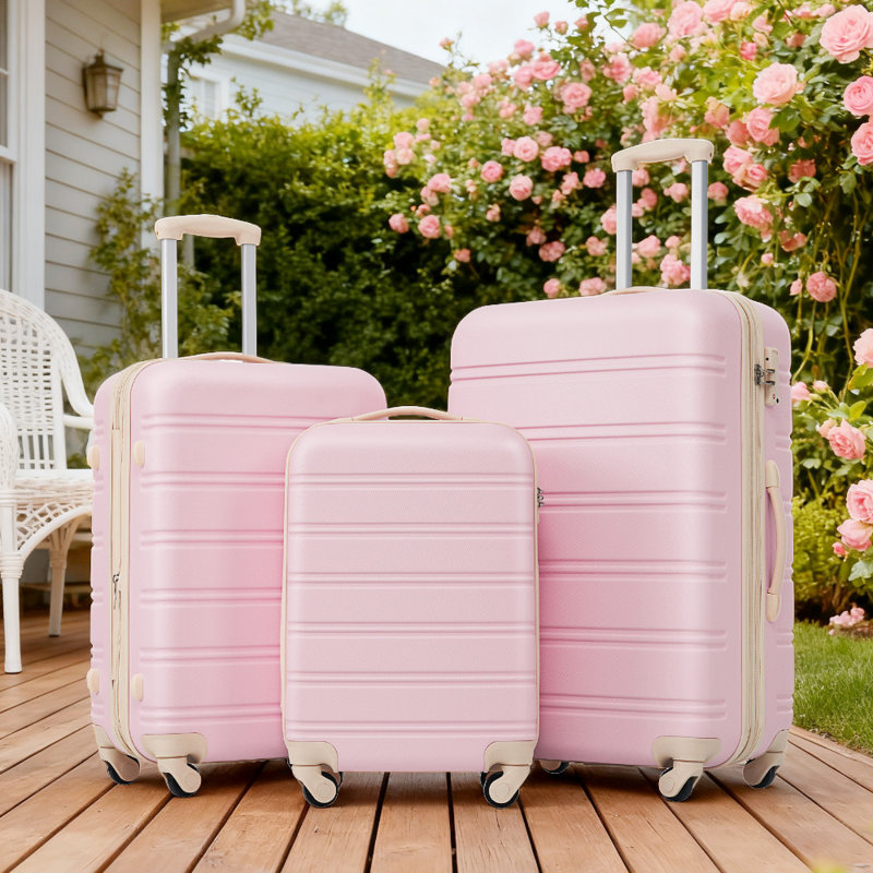 Ensemble de valise à roulettes 3 pièces avec serrure TSA 20 "24 '28" Disponible