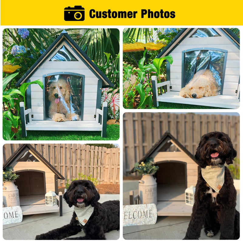 Niche pour chien Dawnie, H 32,6 po x l 32,9 po x P 45 po, Blanc
