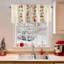Kbndieu Christmas Curtains Christmas Embroidery Short Curtains Holiday Theme Decorations Pastorals Style Cafes Decorative Curtains Suitable for Christmas Decoration