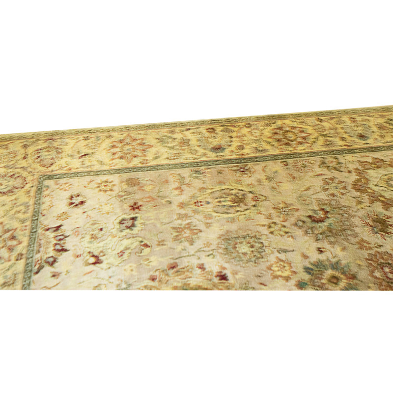Tapis chameau et doré noué à la main de haute qualité