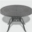 Ensemble de 5 meubles de patio en fonte d'aluminium avec coussins bruns (même sku: W1710S00091)