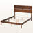 Ember King Size Walnut Finish Panel Bed in Modern and Contemporary Style , 39.46'' H X 81.42'' W X 82.67'' L-676520882-676520880