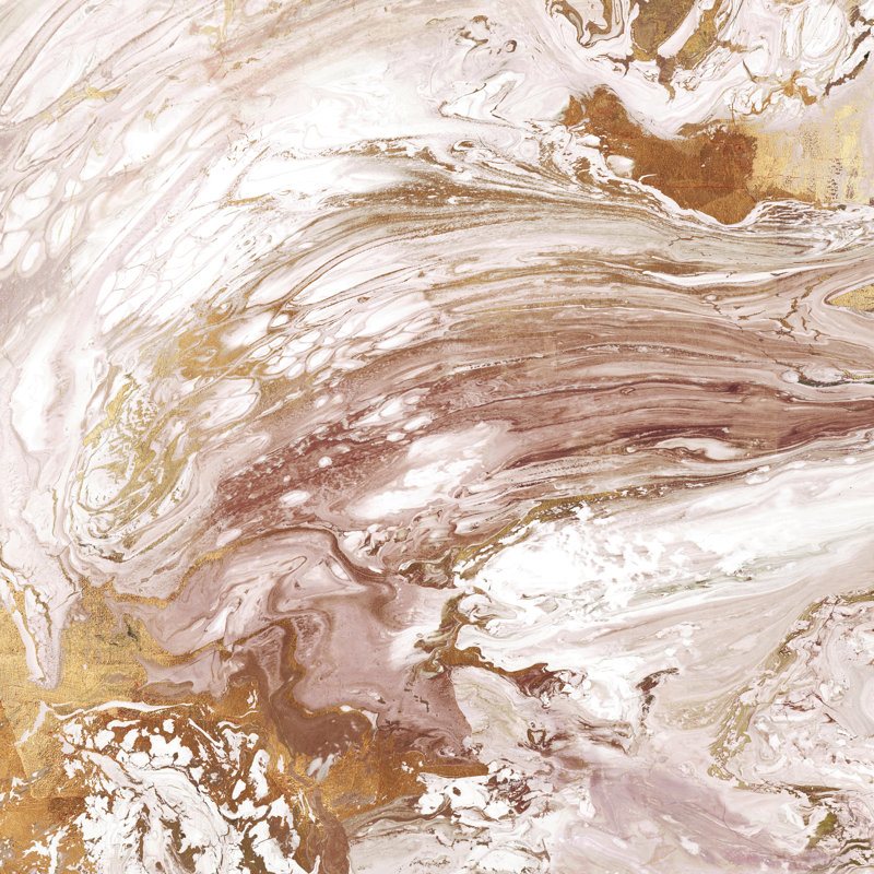 Rose Marble II - Wrapped Canvas Print, 12" H x 12" W  