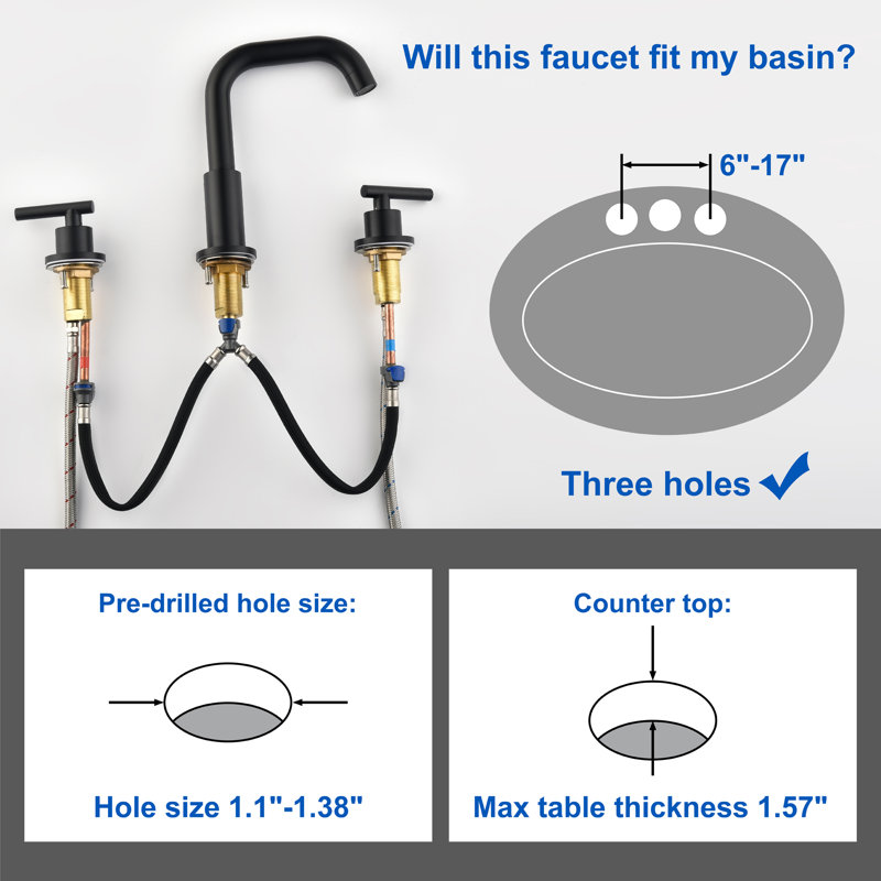 Bathroom Faucet, Matte Black