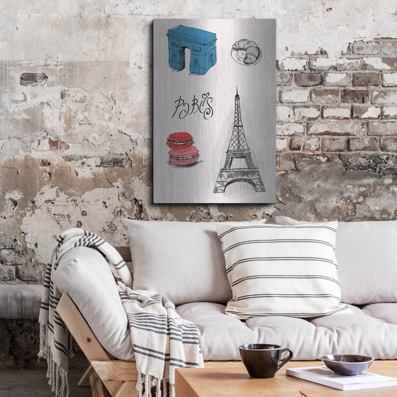 «Lark Manor» «Paris Iii» par Typelike, art mural en métal, H 36 po x l 24 po
