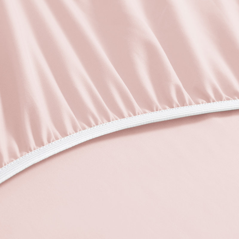 Blush Twin XL Deep Pocket Microfiber Fitted Sheet Set