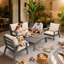 Canapé d'extérieur Hdpe, ensemble de 2 chaises avec coussins-793687364