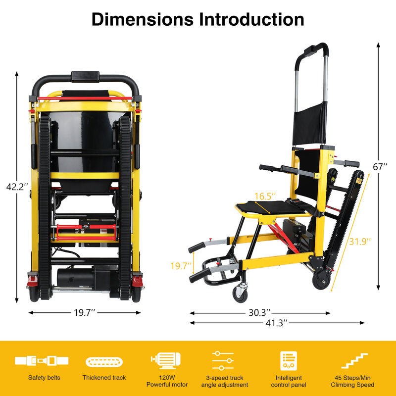 Fauteuil d'escalade électrique 480 lb