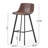 Set Of 2 30" Dax Faux Leather Barstool Brown
