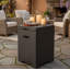 Table de couverture de réservoir de propane, cachette extérieure de cylindre pour foyer et plaque chauffante, finition en béton léger durable et élégante