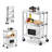 3-tier Foldable Service Carts With Wheels