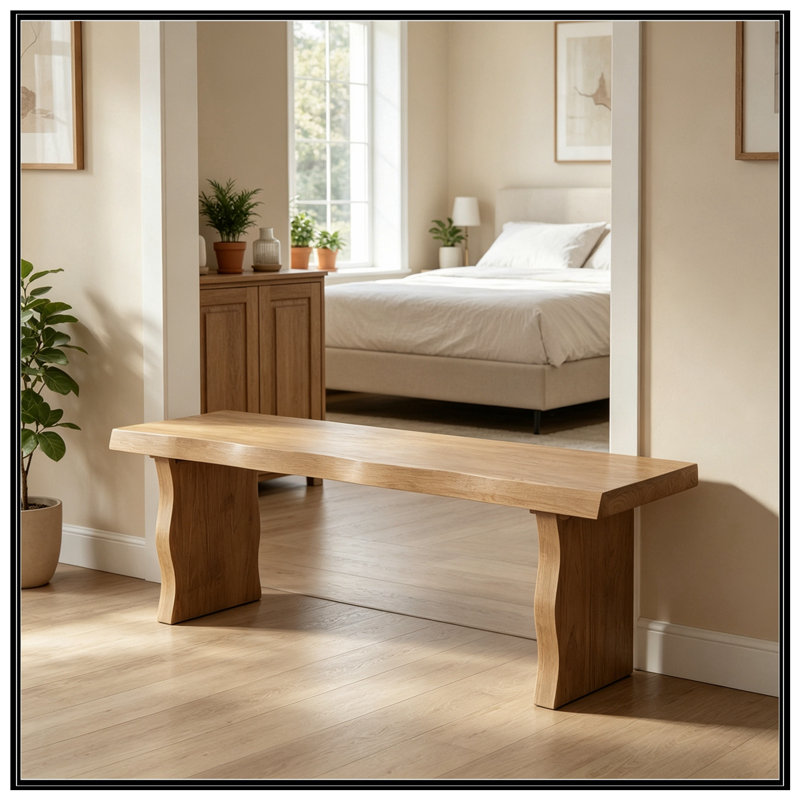Banc en bois avec pieds robustes