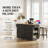 Rustic Farmhouse Kitchen Island with Power Outlet, Drop Leaf & 2 Stools, Ample Storage & Mobility-268923491