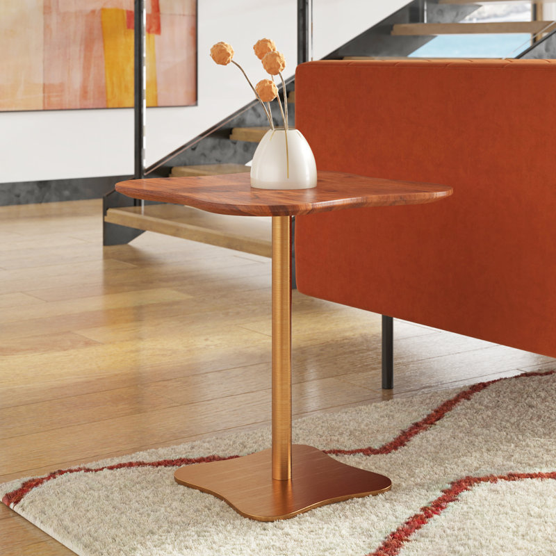 Solid Wood Top End Table