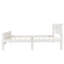 Lit plateforme simple en bois massif avec tête de lit, pied de lit et lattes pour un mobilier de chambre à coucher durable et élégant