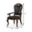 Chaise avec accoudoirs traditionnels l 30 po (2 / RCT), noyer / brun foncé