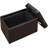 Saribel 22.75" Wide Faux Leather Rectangle Ottoman with Reversible Tray-968487229