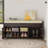 43.5" Entryway Bench with Hidden Shoe Storage and Cushion-963611080
