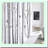 Rustic Birch Forest Shower Curtain - Neutral Grey Tree Design with Rowley Birds, Black and White Abstract Bathroom Decor, Hooks Included