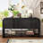 Versatile console table with Woven Wood Slats and Solid Wood Veneer,Suitable for Entryway-1839323551