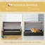 Lit pour chien en rotin PawHut, canapé pour animaux surélevé, maisonnette en osier pour intérieur / extérieur