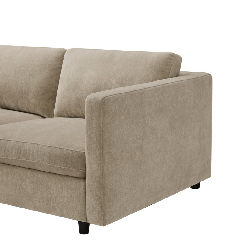 Canapé modulaire en L avec coussins amovibles l 99,25 po Fleetwood, Wicker Chenille