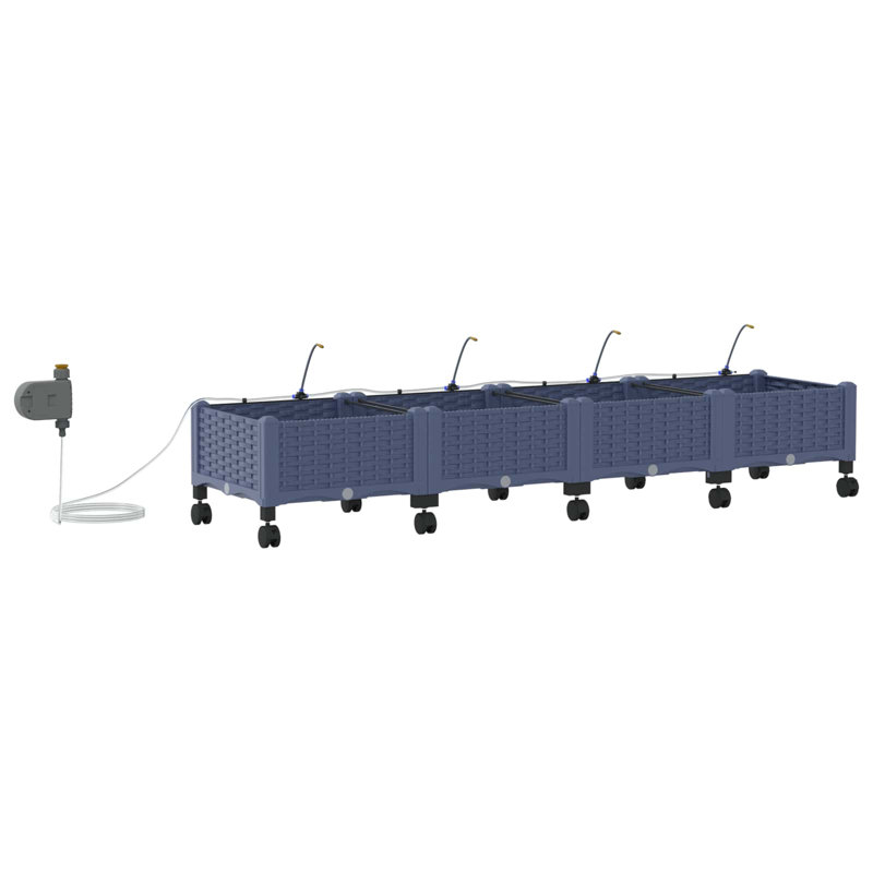 Planter Box, 28cm H x 160cm W x 40cm D, Grey