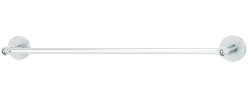 Swarovski Crystal 1 Wall Mounted Towel Bar, 2" H x 24" L x 2.38" D, Polished Chrome