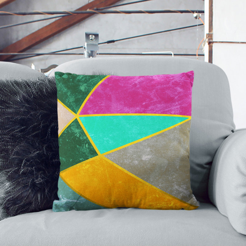 Square Cushion, Black, 40cm H x 40cm W x 15cm D