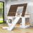 Worthland Twin Over Twin Size Wood Bunk Bed with Ladder and Slide