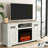 White Farmhouse 61" Fireplace TV Stand-1027449519