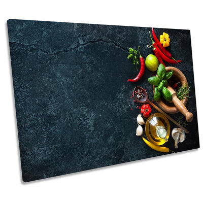 Cooking Fresh Food Chef - Wrapped Canvas Print