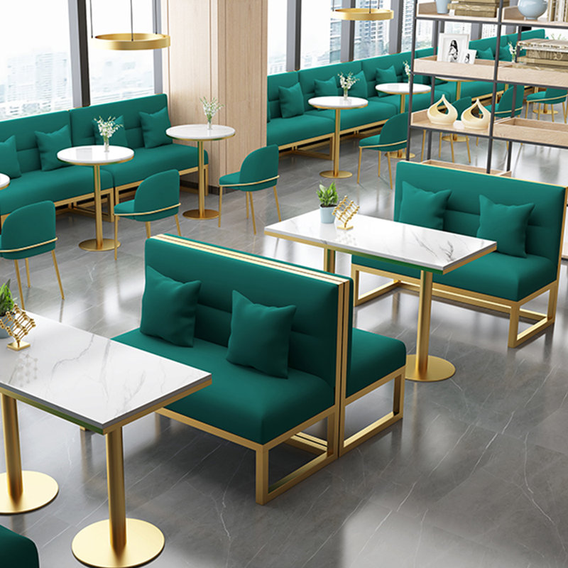 Banc rembourré en mélange de polyester élégant et simple Cafe Bench