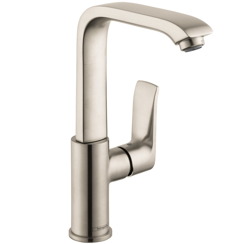Robinet de salle de bain standard à un trou metris, Nickel brossé