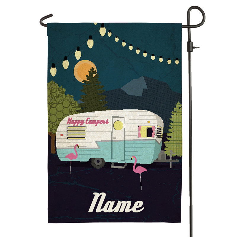 Drapeau de jardin 17,5 po x 12 po Happy Campers, Oui