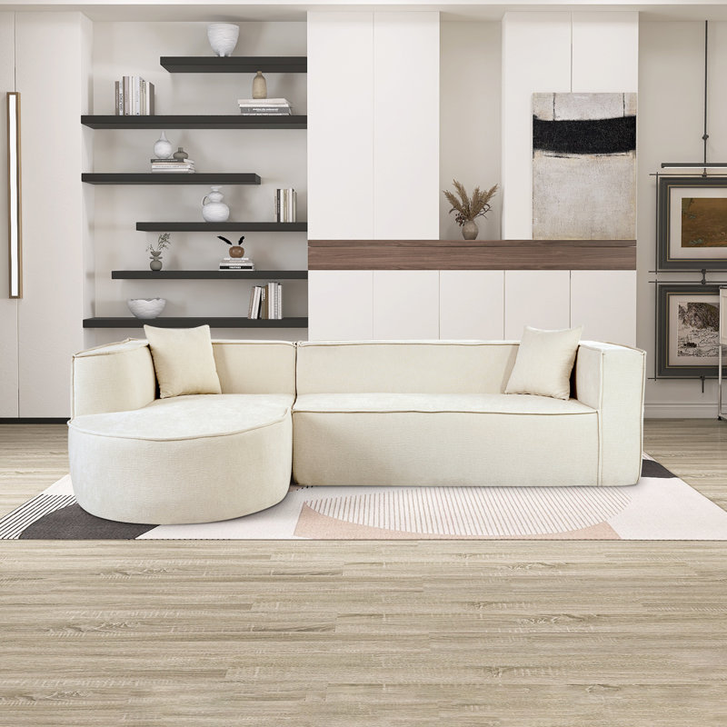 Canapé modulaire de style moderne, Polyester blanc
