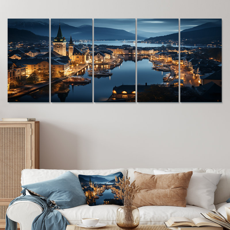 5 pièces d'art mural, Allemagne, H 28 po x l 60 po