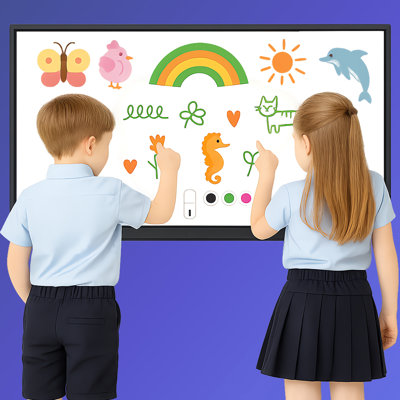 JYXCN Smart Board 49 pouces tout-en-un tactile, tableau blanc interactif avec double système et partage de nuage - parfait pour la salle de classe, le bureau et les présentations?
