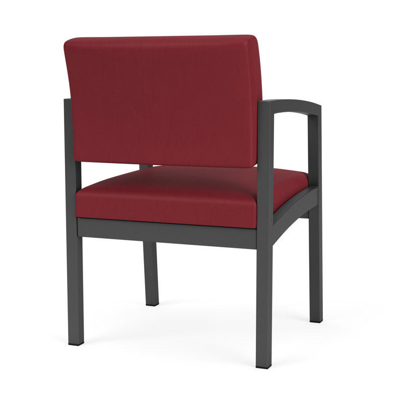 Chaise en acier Lenox, Gris anthracite, Bordeaux Patriot Plus - nettoyez le vinyle avec un