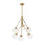 Luminaire suspendu lustre en verre 6 lumières